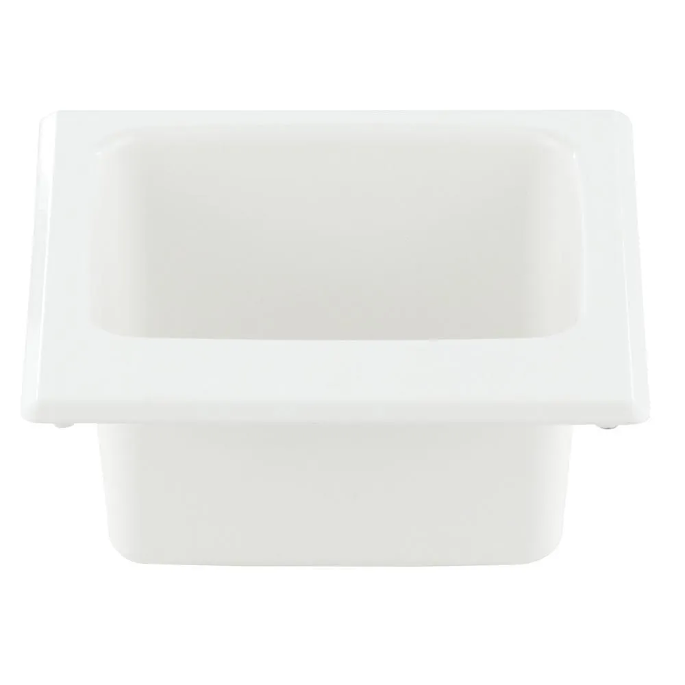 15 in. x 15 in. Fiberglass Self-Rimming Bar Sink in White, photo 4 of 5