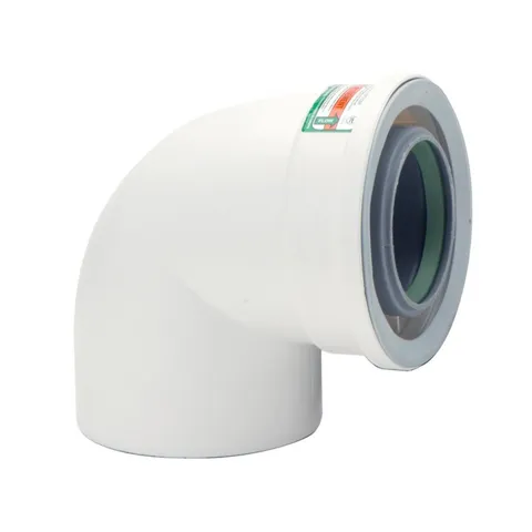 3 in. / 5 in. Plastic Condensing 90 Degree Vent Pipe Elbow for Rinnai SE and SE+ Tankless Water Heaters