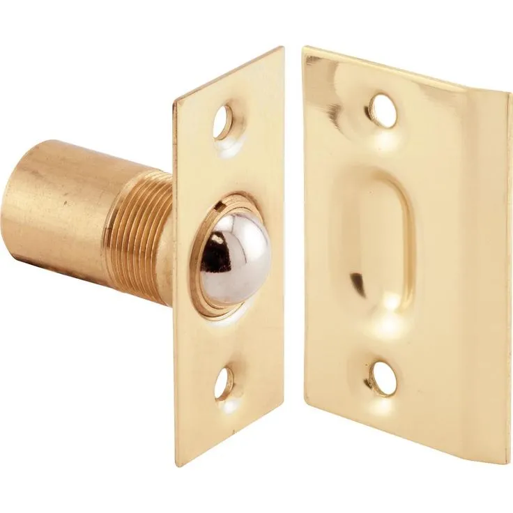 11/16 in. Solid Brass Housing and Plates w/Steel Ball Catch and Inner Spring for Hinged Doors, photo 3 of 6