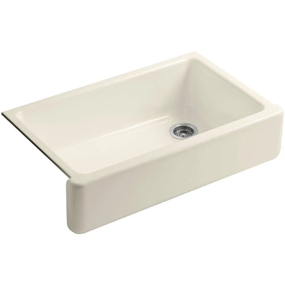 Whitehaven Undermount Farmhouse Apron Front Cast Iron 36 in. Single Bowl Kitchen Sink in White, photo 16 of 16