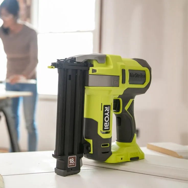 RYOBI 18-Volt ONE+ Cordless AirStrike 18-Gauge Brad Nailer (Tool Only) with Sample Nails, photo 3 of 8