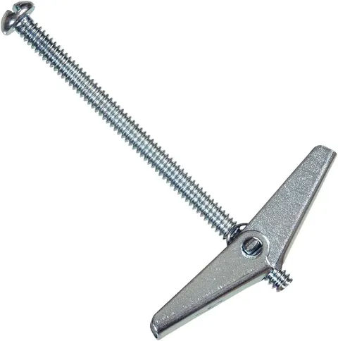 3/16 × 4 in Steel Toggle Bolts, 50-Pack