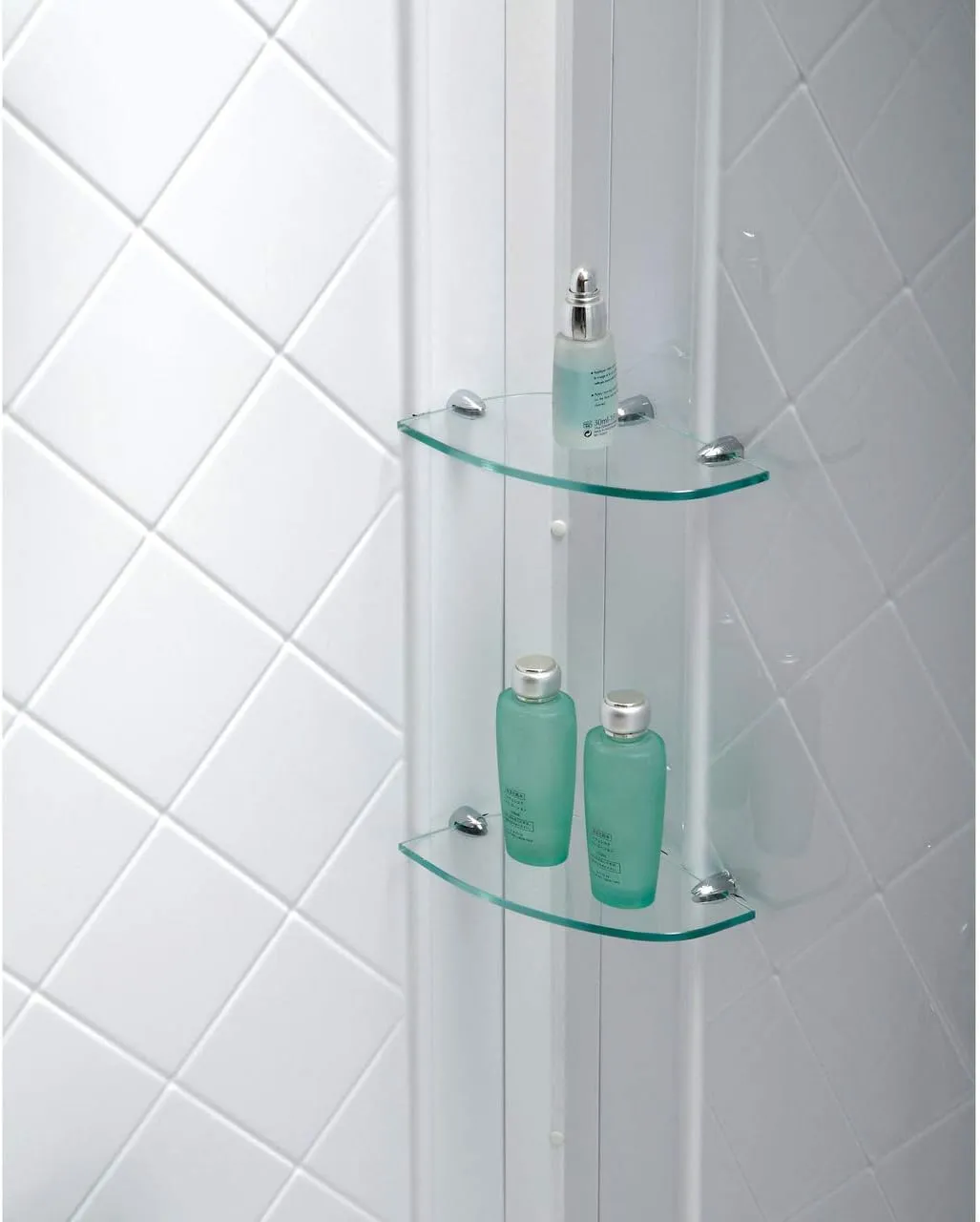 DreamLine 32 in. D x 32 in. W x 76-3/4 in. H Shower Kit in White with SlimLine Center-Drain Base and QWALL-5 Backwalls, photo 3 of 8