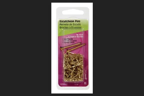 14 Ga x 3/4 in Brass-Plated Steel Escutcheon Pins, 1-Pack (1.5 oz)