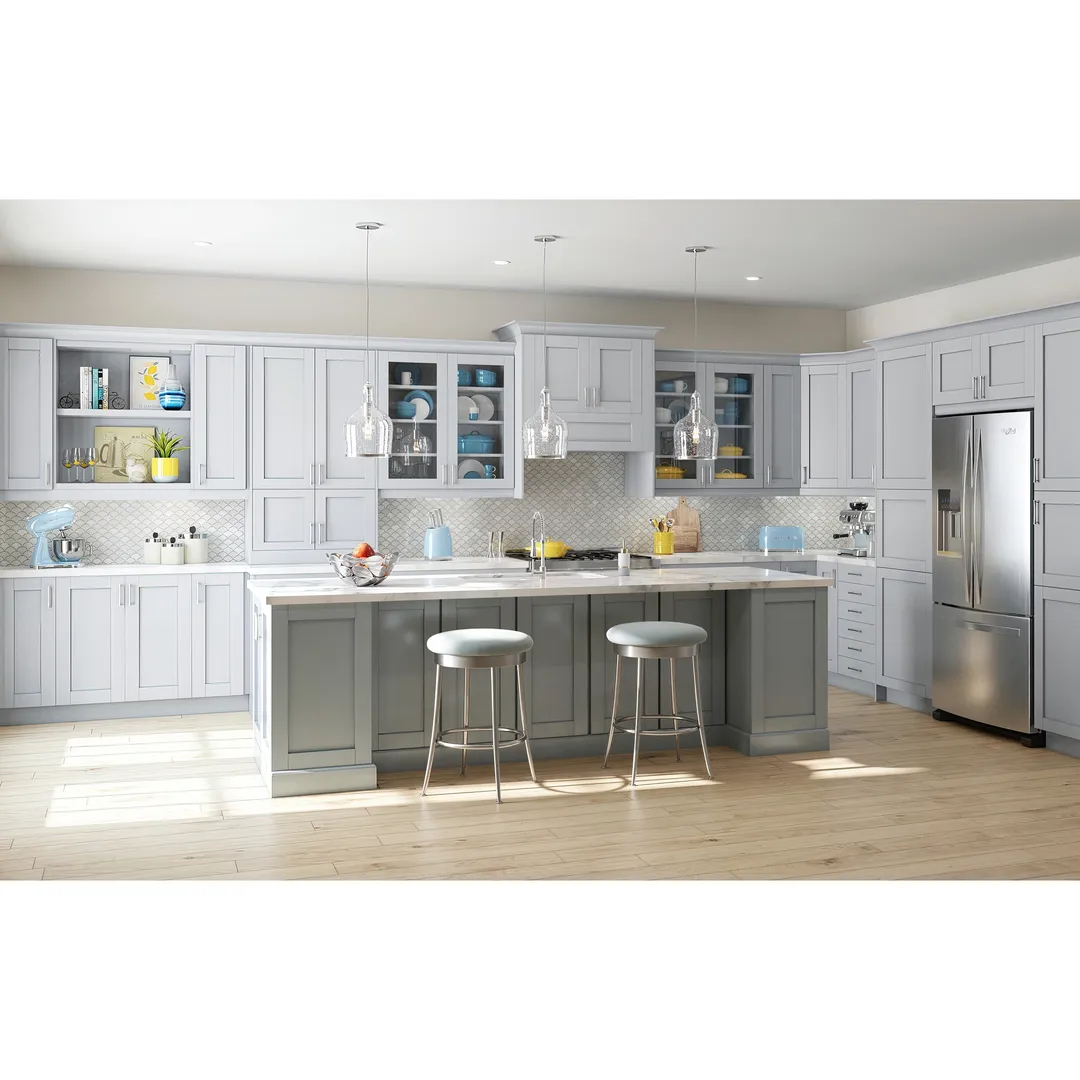 Hugo&Borg Charlesberg 36-in W x 34.5-in H x 36-in D Gray Lazy Susan Corner Base Fully Assembled Cabinet (Recessed Panel Shaker Style), photo 3 of 14
