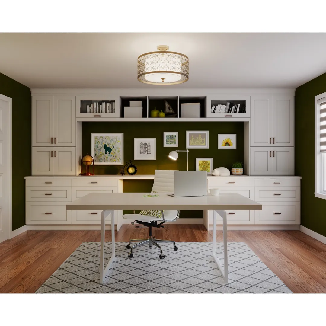 Hugo&Borg Jolie 36-in W x 34.5-in H x 36-in D Warm White Lazy Susan Corner Base Fully Assembled Cabinet (Recessed Panel Shaker Style), photo 13 of 16