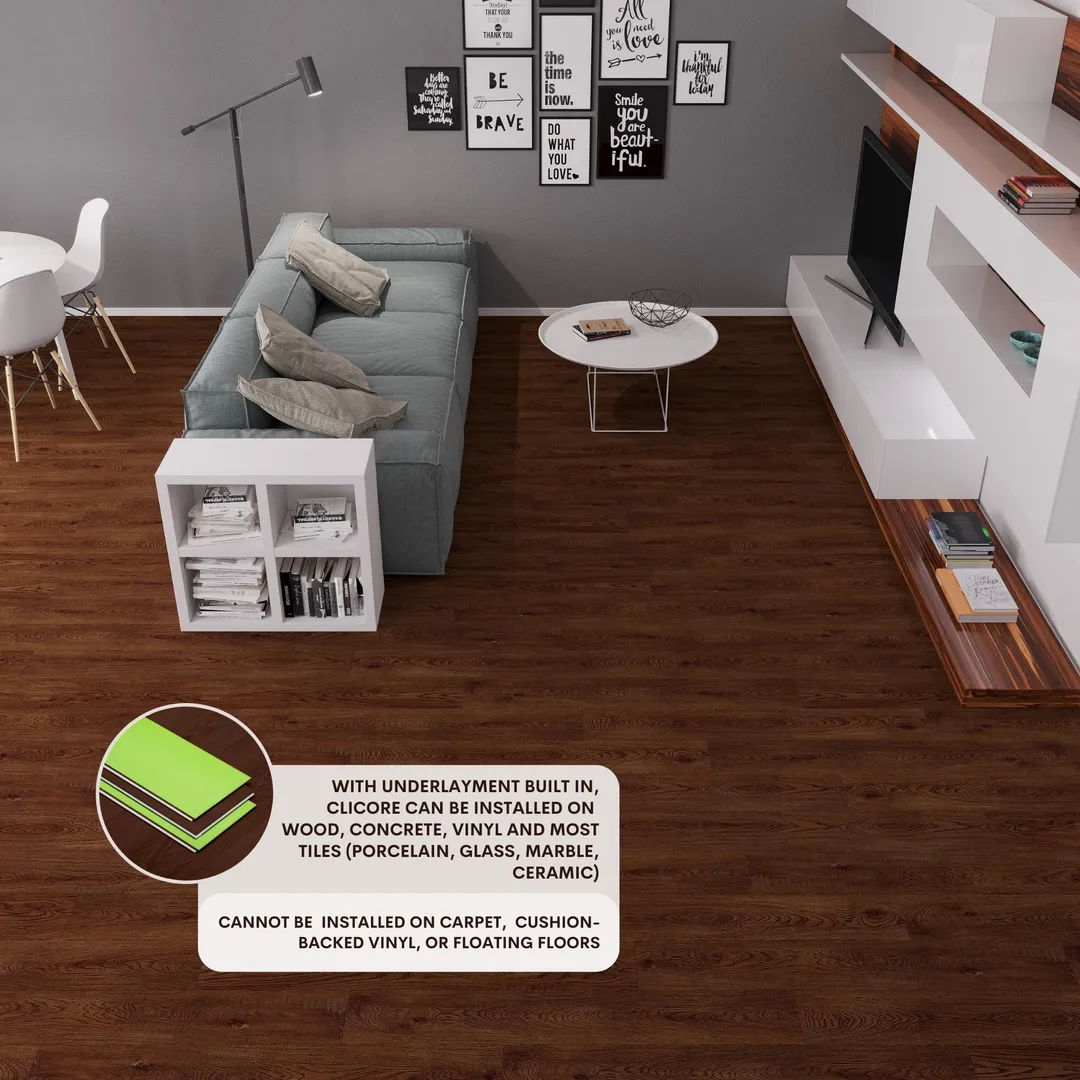 Lucida USA (Sample) MaxCore Pro Ponytail Brown Wood Look 20-mil Waterproof Interlocking Luxury Vinyl Plank, photo 6 of 7