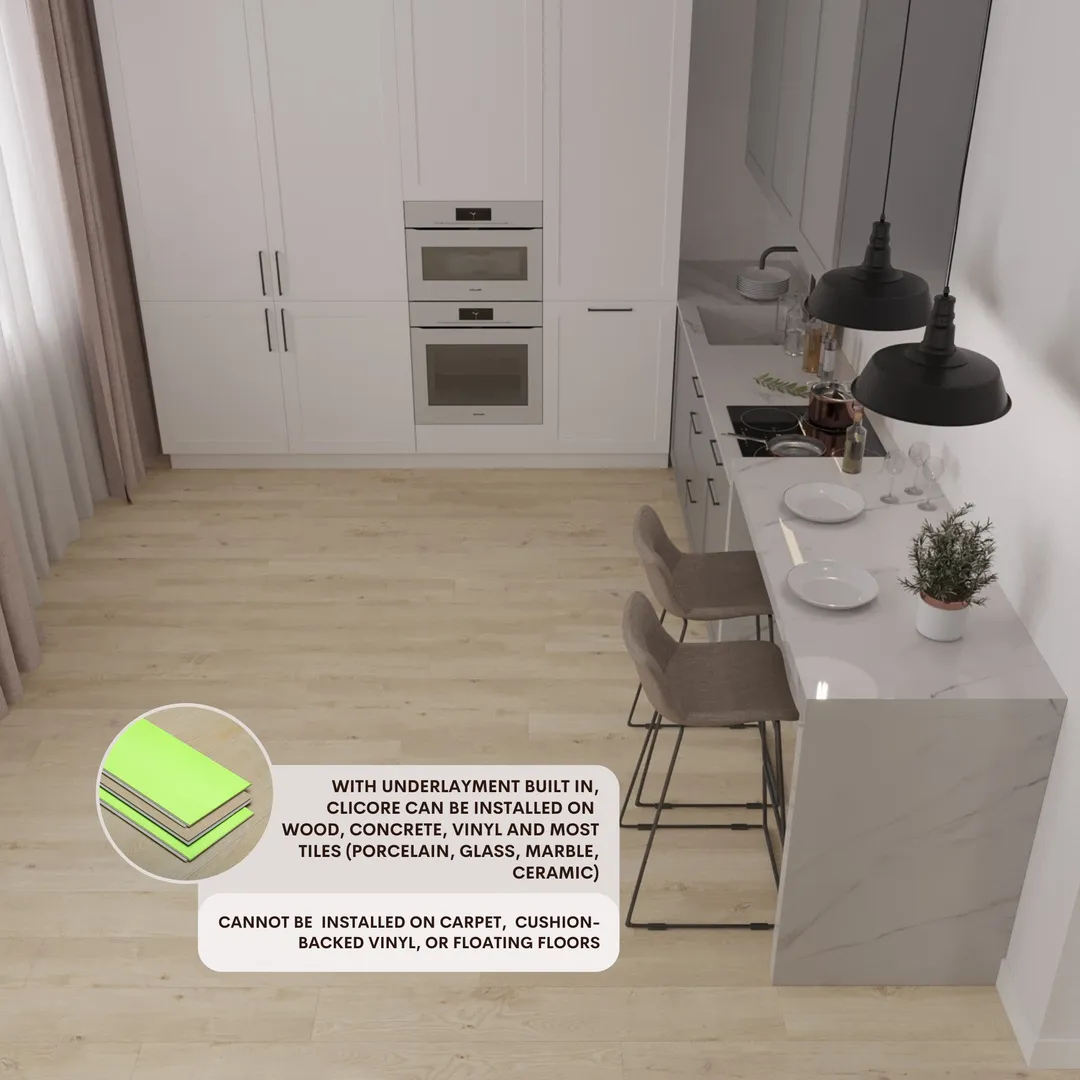 Lucida USA MaxCore Pro Natural Oak Gray 20-mil x 7-3/32-in W x 48-in L Waterproof Interlocking Luxury Vinyl Plank Flooring (24.5-sq ft/ Piece), photo 7 of 8