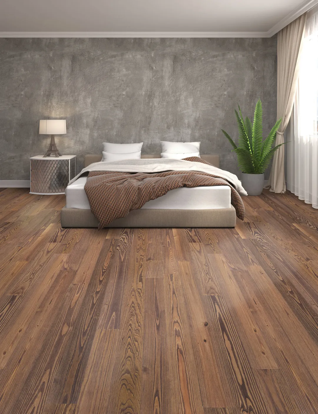 Beasley CENTURY FLOORING Bourbon Pine 3/4-in T x 5-1/8-in W Wirebrushed Solid Hardwood Flooring ( 23.3-sq ft / Carton ), photo 3 of 3