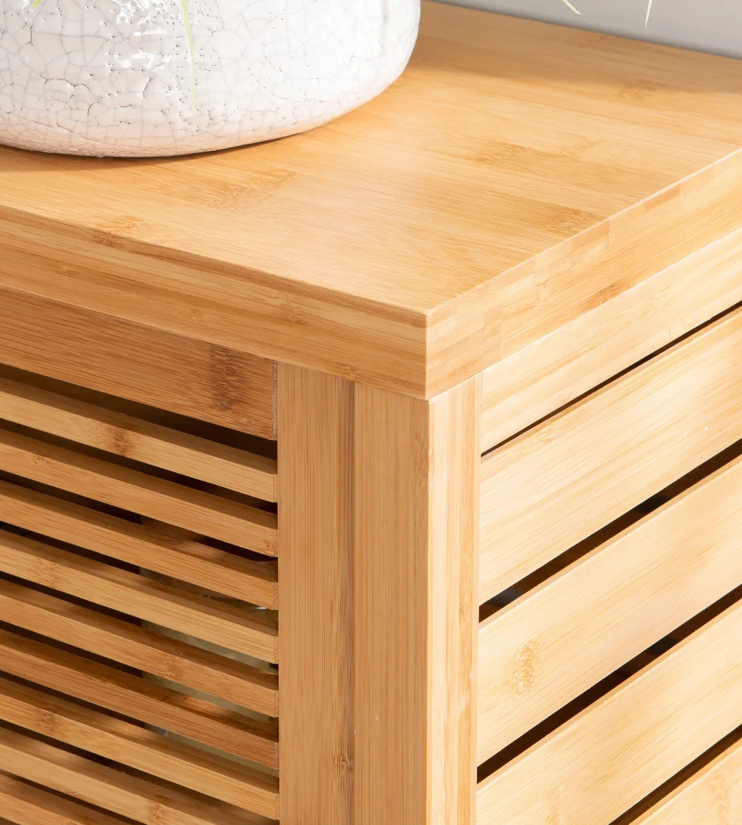 Linon Bracken 26-in x 33-in x 11-in Natural Bamboo Wood Freestanding Linen Cabinet, photo 11 of 11