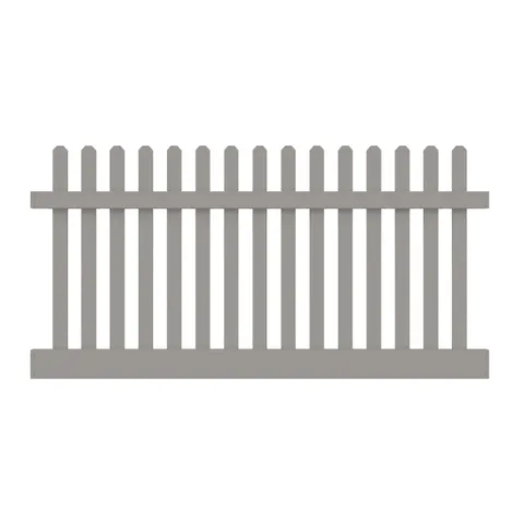 Lennox Gray Vinyl Picket Fence Panel
