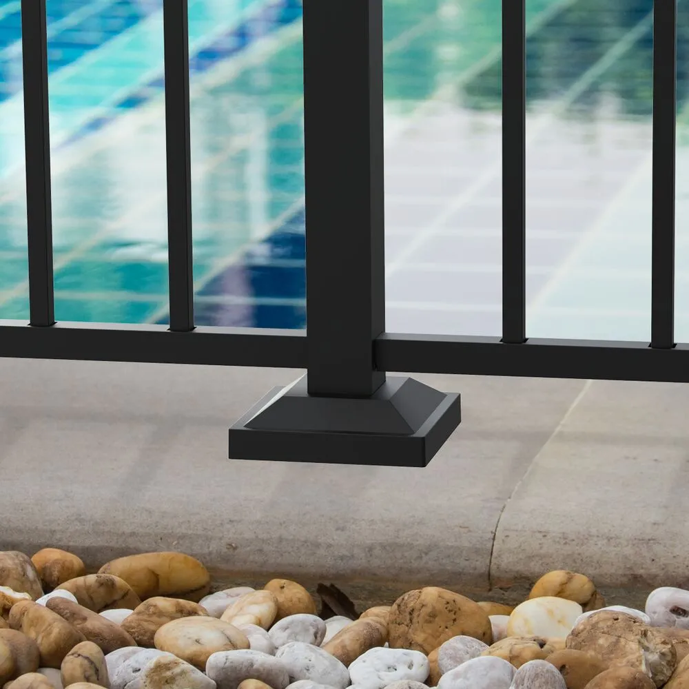 Freedom 6-in Black Metal Surface Mount For Metal Fence, photo 3 of 4