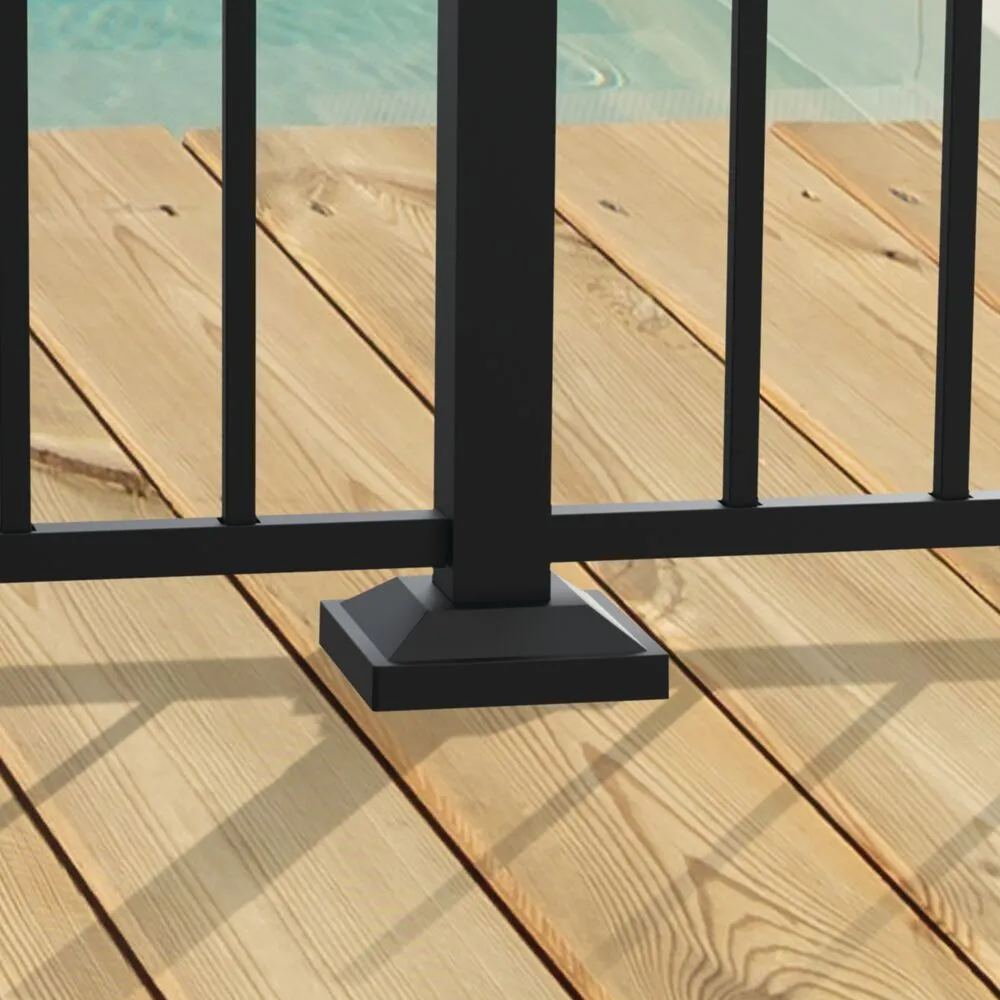 Freedom 6-in Black Metal Surface Mount For Metal Fence, photo 2 of 4