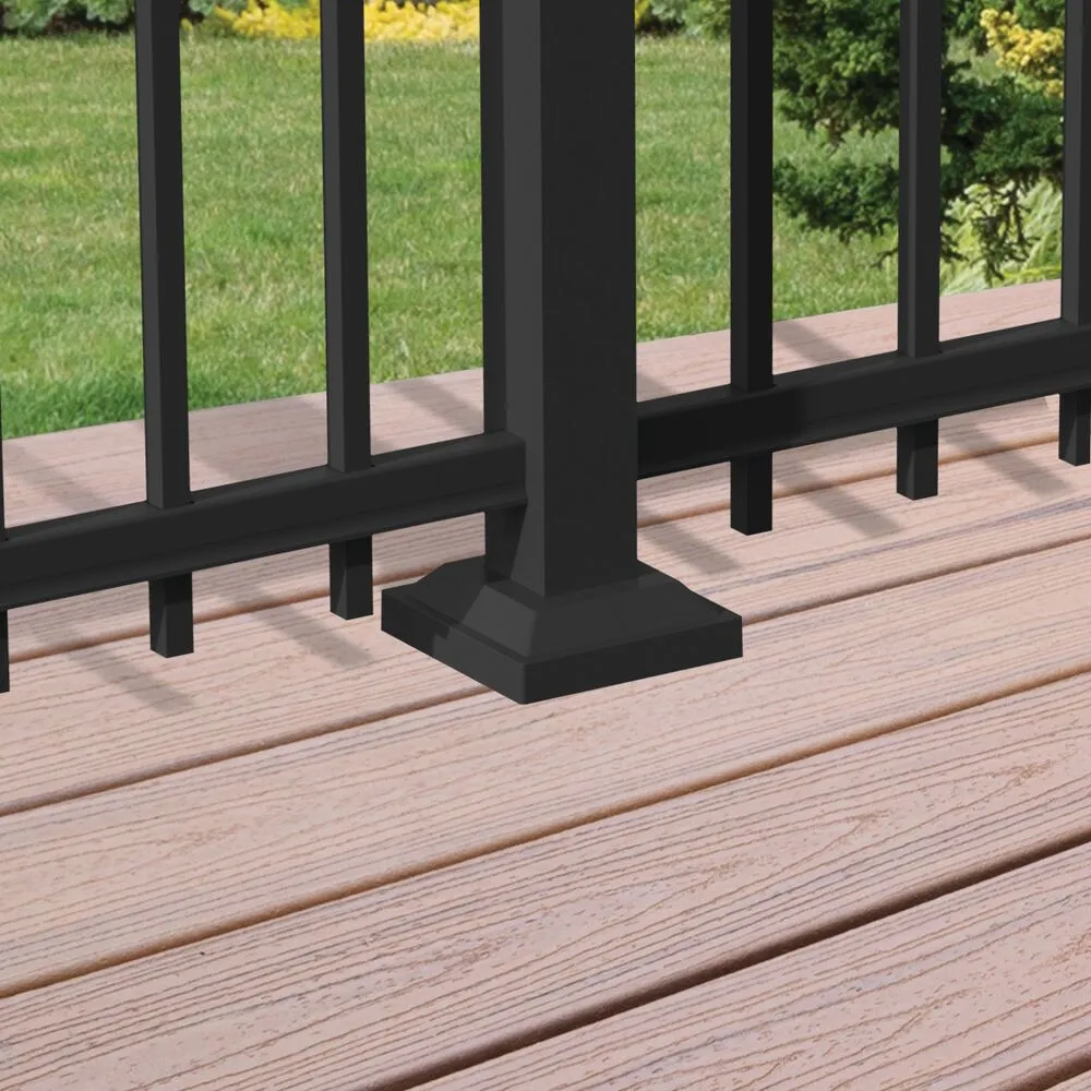 Freedom 6-in Black Metal Surface Mount For Metal Fence, photo 2 of 2