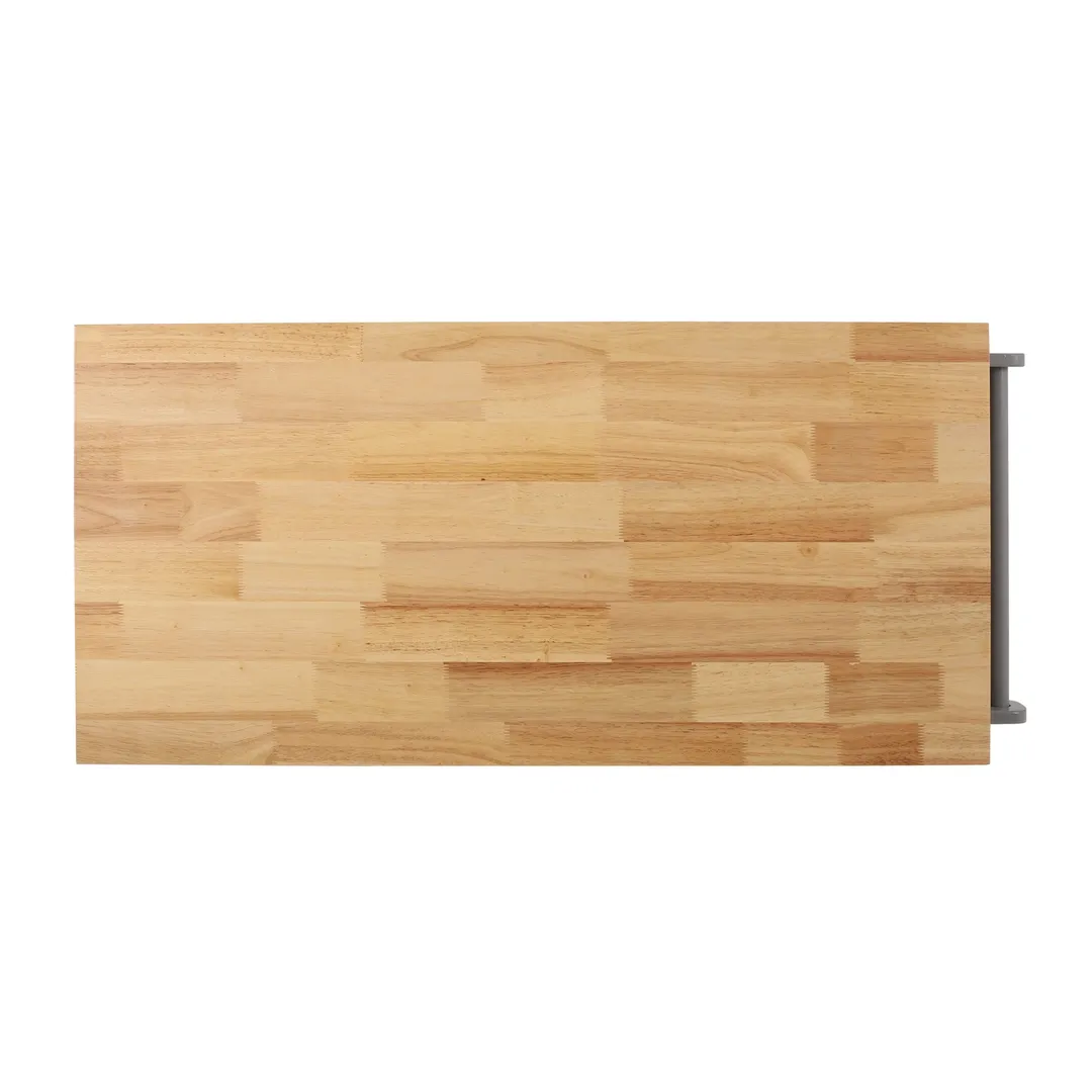 Best Selling Home Decor Gray Mdf Base with Wood Top Rolling Kitchen Cart (18.9-in x 41.75-in x 35.25-in), photo 10 of 12
