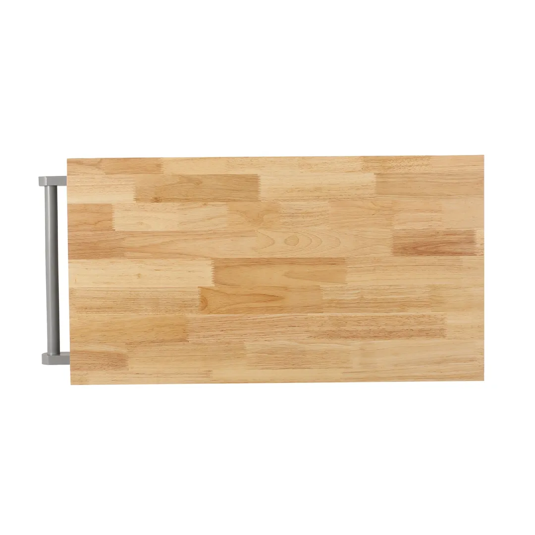 Best Selling Home Decor Gray Mdf Base with Wood Top Rolling Kitchen Cart (17.15-in x 34.15-in x 34.75-in), photo 9 of 12
