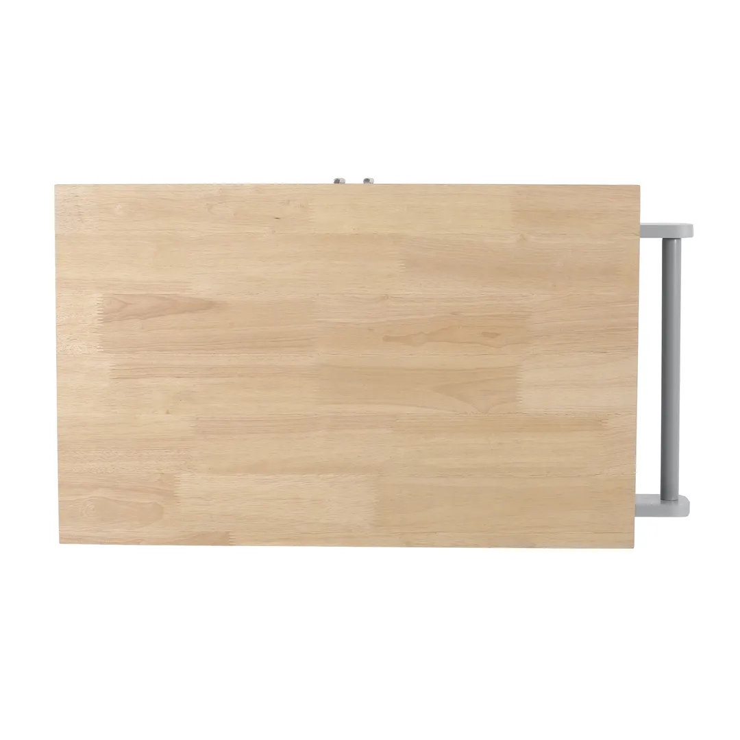 Best Selling Home Decor Gray Mdf Base with Mdf Top Rolling Kitchen Cart (18-in x 32-in x 34.5-in), photo 10 of 13