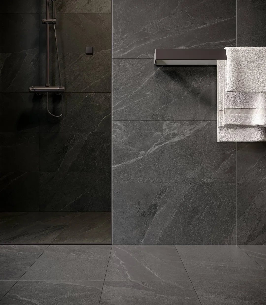 Satori Gios Graphite 12-in x 24-in Matte Porcelain Stone Look Floor and Wall Tile (1.93-sq. ft/ Piece), photo 8 of 15