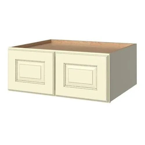 allen + roth Annscroft 30-in W x 12.125-in H x 24-in D Hazelnut Maple Door Wall Semi-Custom Cabinet, photo 6 of 8