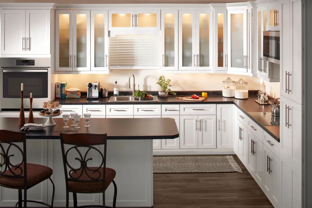 Valleywood Cabinetry Proper Gray 24-in W x 36-in H x 24-in D Proper Gray Birch Diagonal Corner Wall Ready To Assemble Plywood Cabinet (Flat Panel Shaker Style), photo 2 of 9