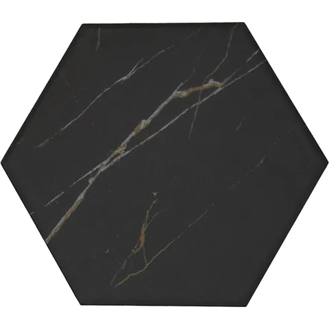 Belvedere Noir Matte Porcelain Hexagon Floor and Wall Tile