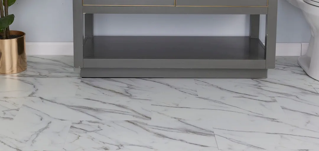 Lucida USA Gluecore Whitstone White 22-mil x 12-in W x 24-in L Waterproof Glue Down Luxury Vinyl Plank Flooring (36-sq ft/ Carton), photo 4 of 16