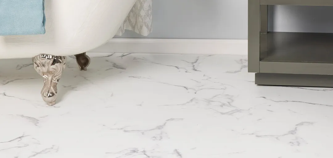 Lucida USA Terracore Calacatta Gray 22-mil x 12-in W x 24-in L Waterproof Interlocking Luxury Vinyl Plank Flooring (16-sq ft/ Carton), photo 4 of 18