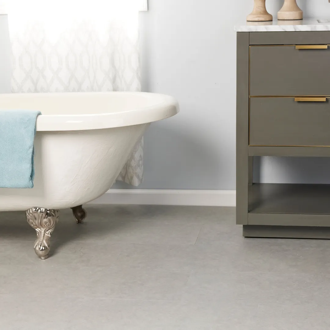 Lucida USA Terracore Holland Gray 22-mil x 12-in W x 24-in L Waterproof Interlocking Luxury Vinyl Plank Flooring (16-sq ft/ Carton), photo 5 of 17