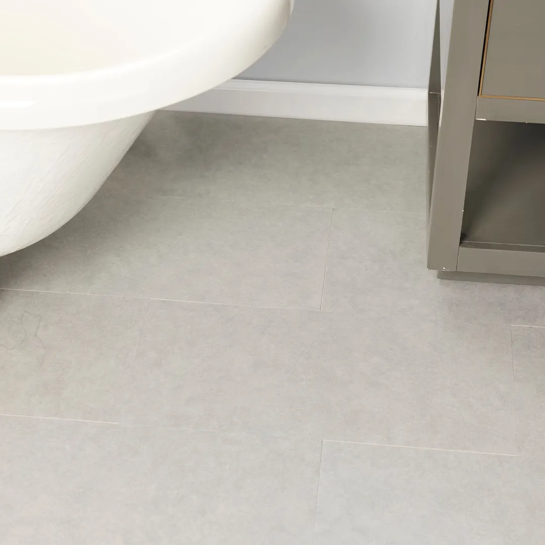 Lucida USA Terracore Holland Gray 22-mil x 12-in W x 24-in L Waterproof Interlocking Luxury Vinyl Plank Flooring (16-sq ft/ Carton), photo 7 of 17