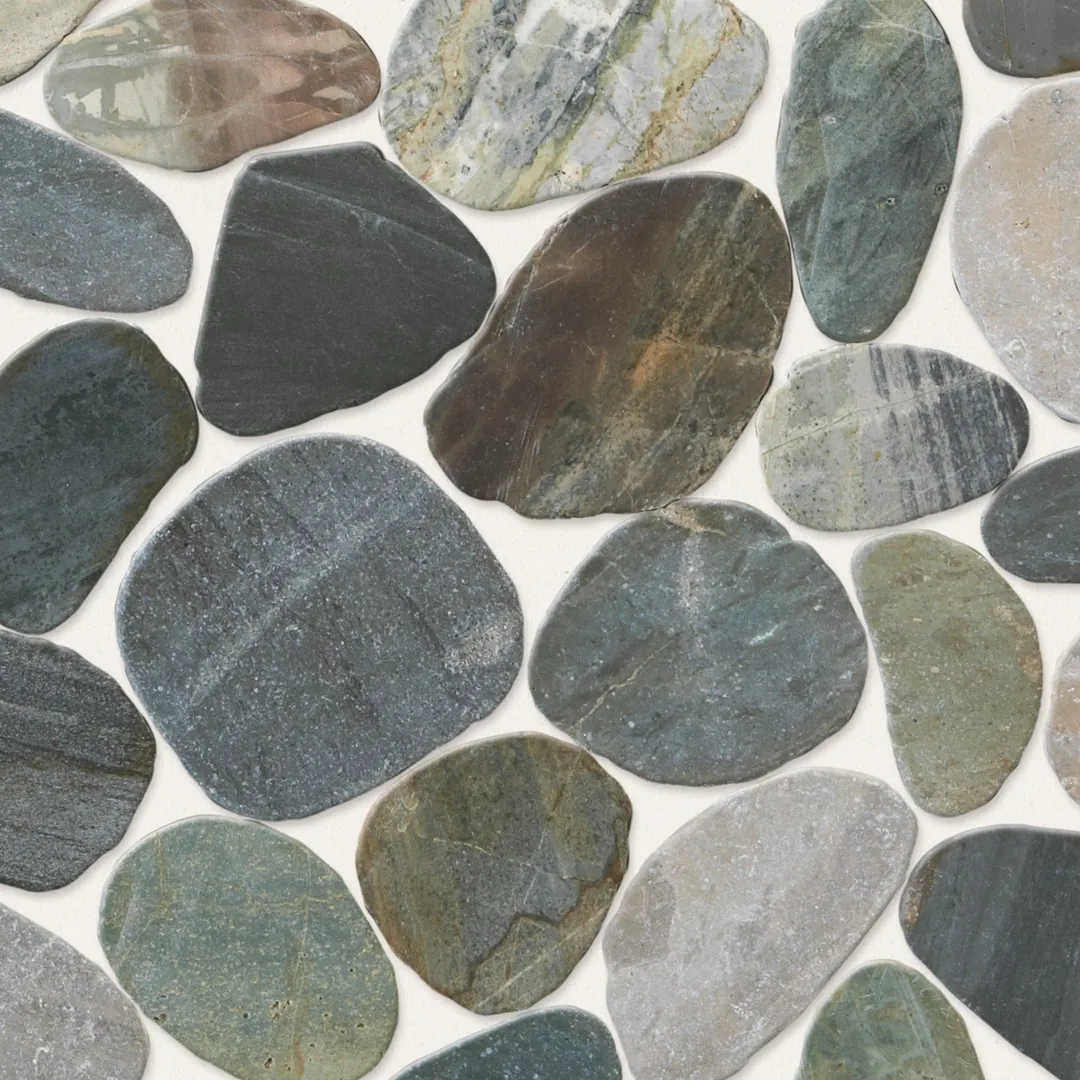 American Olean Delfino Stone Paradise Blend 12-in x 12-in Honed Natural Stone Pebble Floor and Wall Tile (0.95-sq. ft/ Piece), photo 3 of 9