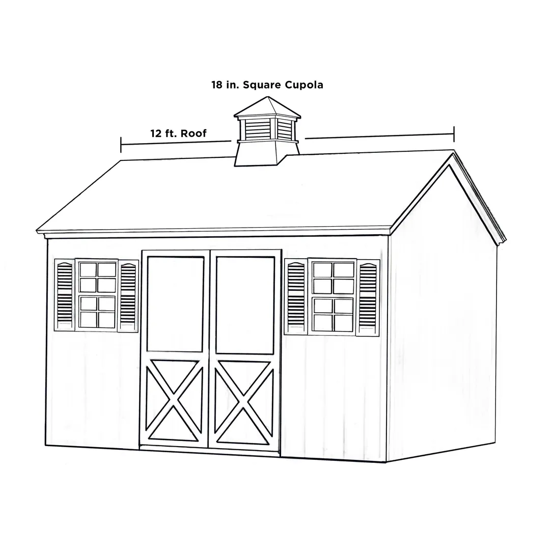 Good Directions Manchester Cupola with Copper Horse Weathervane, 18-in x 46-in White Vinyl Cupola with 24-Gauge Copper Roof, photo 8 of 8