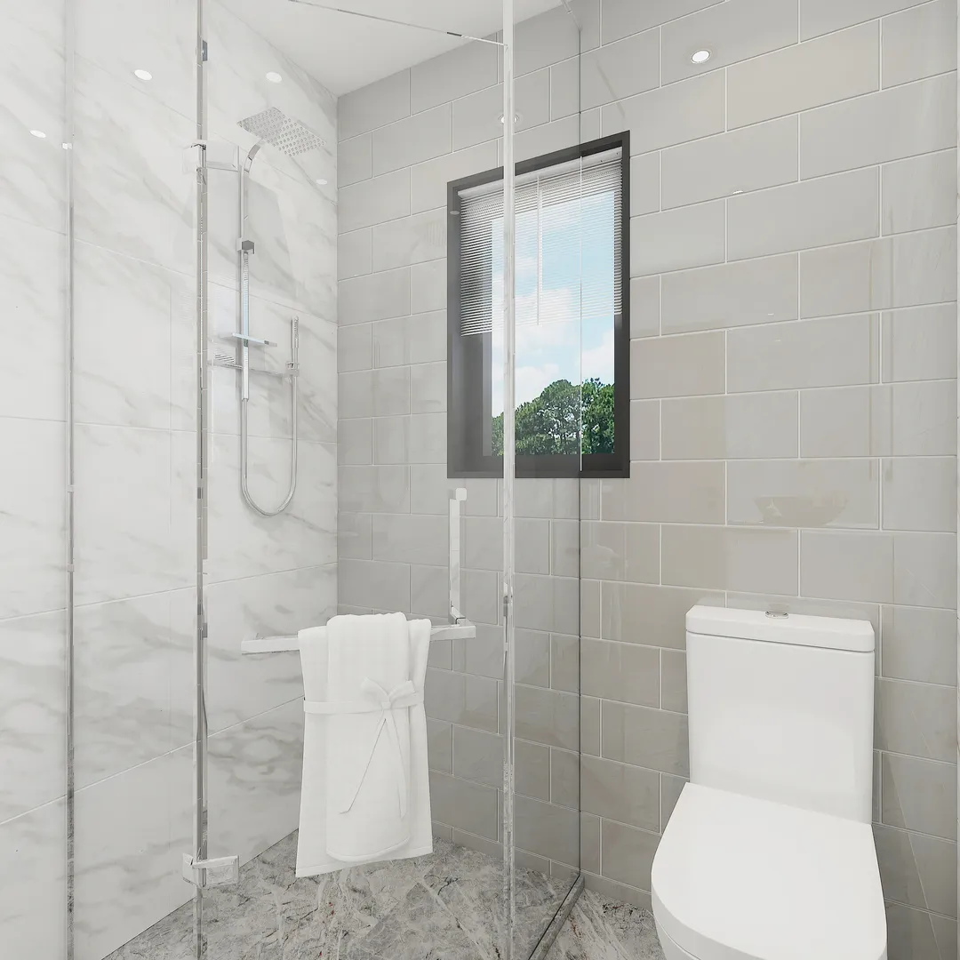 Giorbello (Sample) 6x12 glass subway tiles Light Gray 6-in x 12-in Glossy Glass Brick Subway Wall Tile, photo 4 of 5