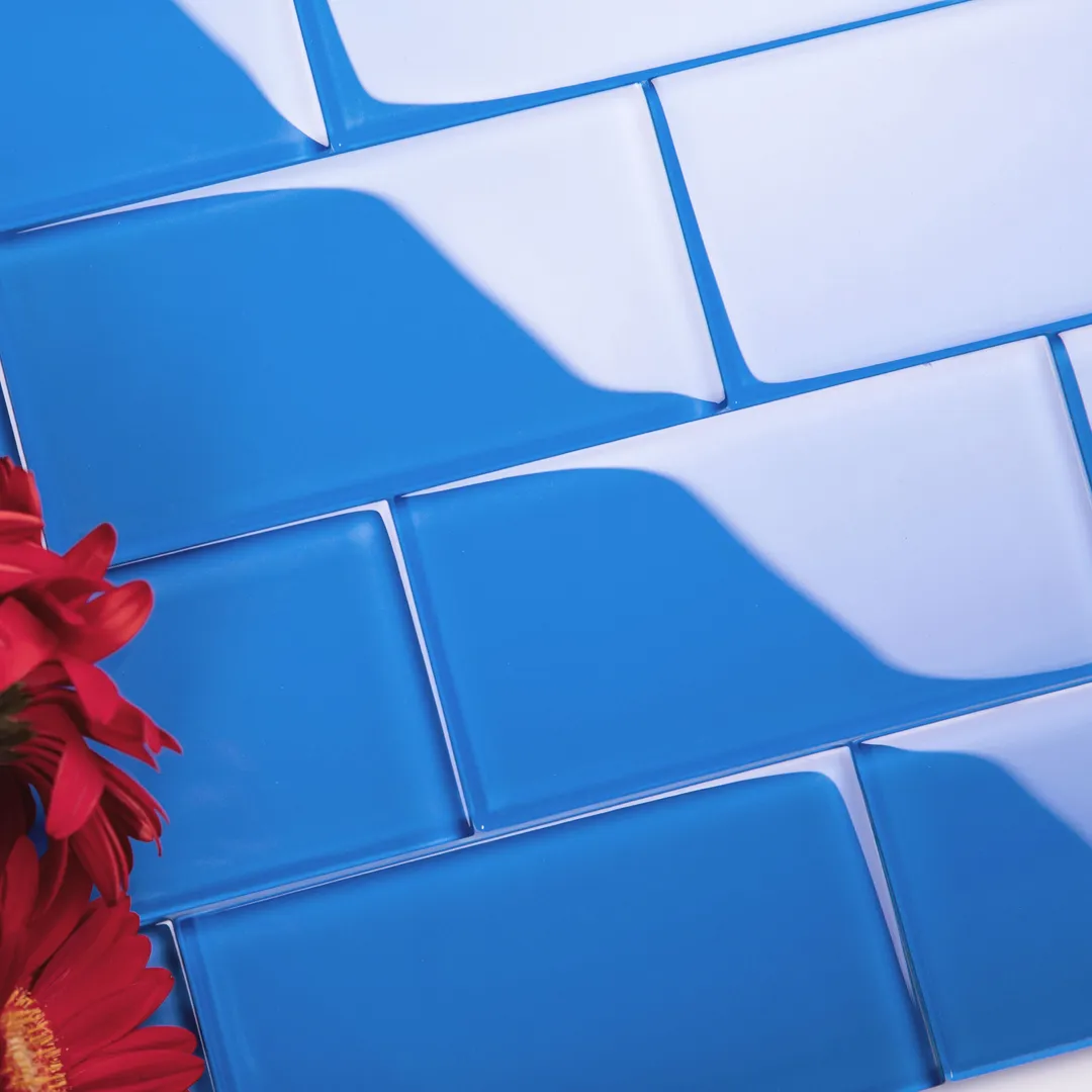 Giorbello (Sample) 3x6 Glass Subway Tiles Cobalt Blue 3-in x 6-in Glossy Glass Brick Subway Floor and Wall Tile, photo 4 of 6