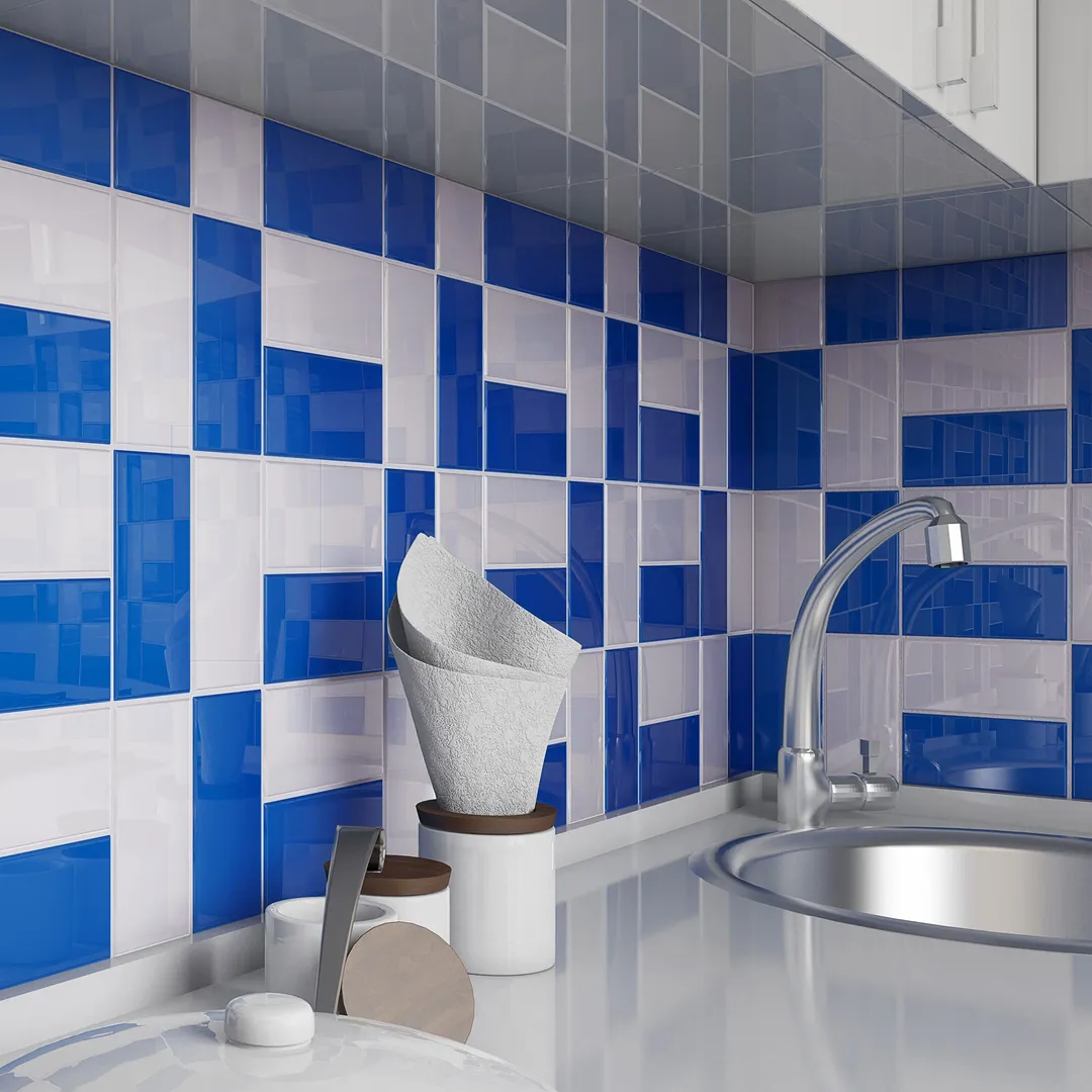 Giorbello (Sample) 3x6 Glass Subway Tiles Cobalt Blue 3-in x 6-in Glossy Glass Brick Subway Floor and Wall Tile, photo 6 of 6