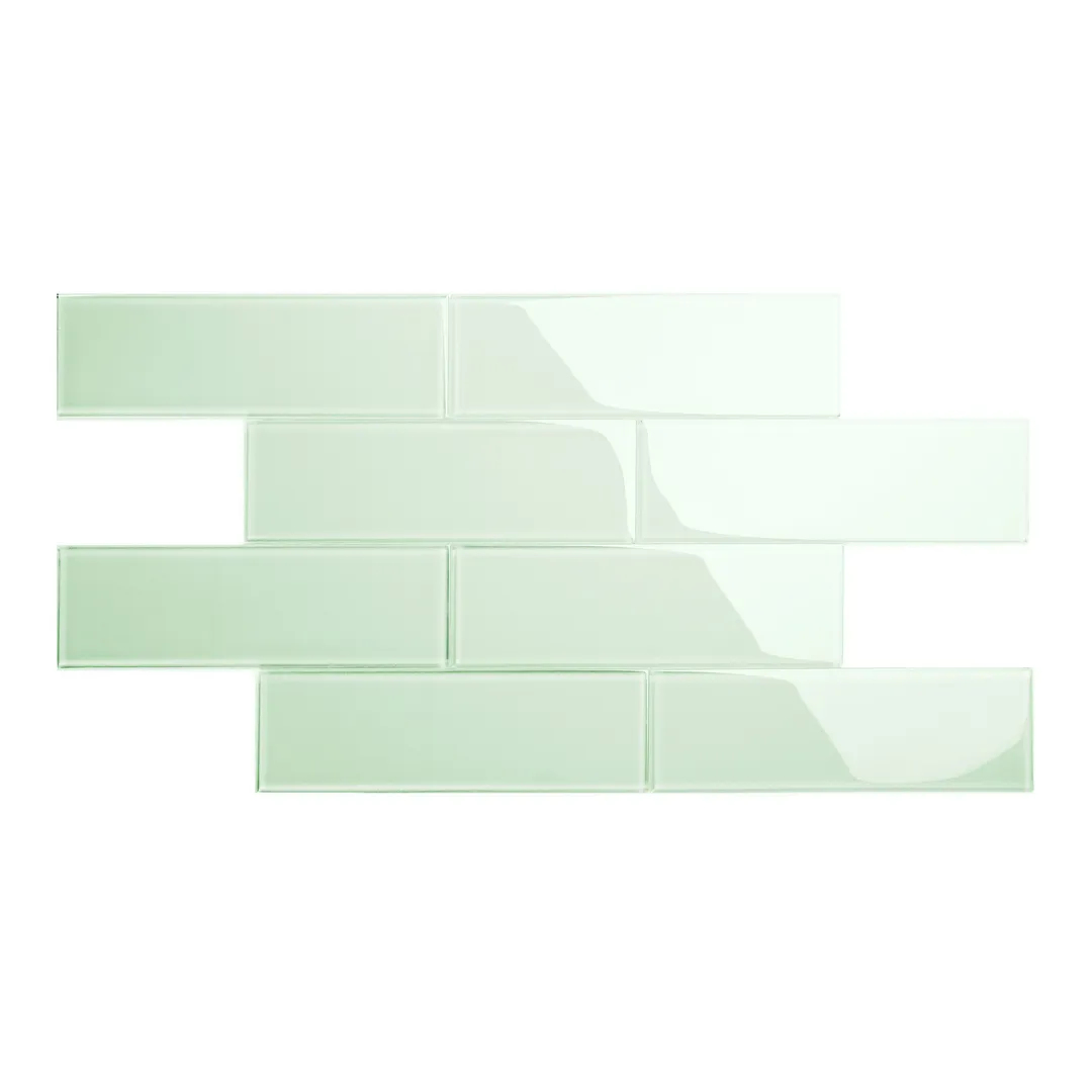 Giorbello Classic Premium Winter Sage 4-in x 12-in Glossy Glass Subway Wall Tile (5-sq. ft/ Carton), photo 2 of 7