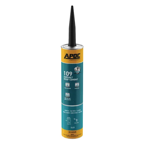 109 Fibered Waterproof Asphalt Roof Cement Sealant, 10-oz Tube