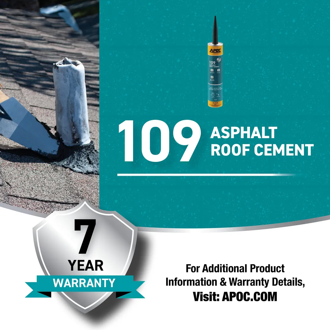APOC 109 Fibered Waterproof Asphalt Roof Cement Sealant, 10-oz Tube, photo 3 of 8