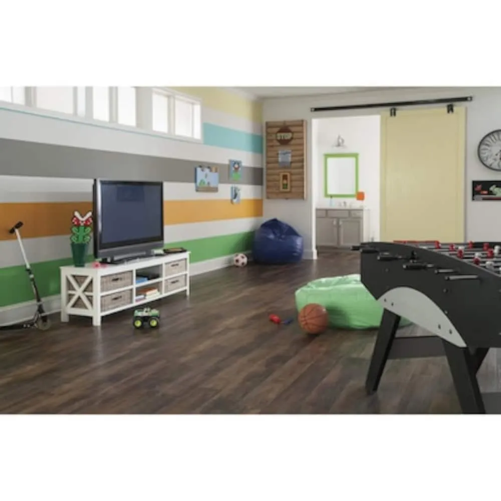 Style Selections Barnwood 6-in Wide x 2-mm Thick Water-Resistant Peel-and-Stick Vinyl Plank Flooring (1.5-sq ft), photo 3 of 8
