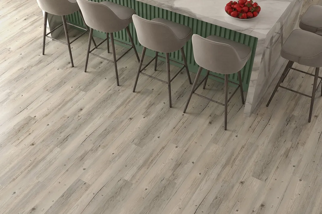 Style Selections Barnwood 6-in Wide x 2-mm Thick Water-Resistant Peel-and-Stick Vinyl Plank Flooring (1.5-sq ft), photo 7 of 8