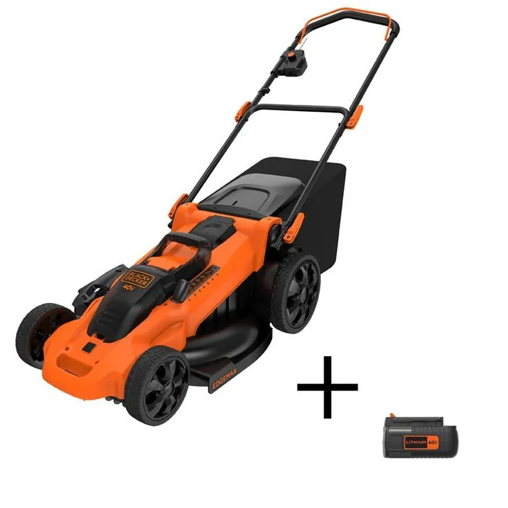 BLACK+DECKER 20 in. 40V MAX Lithium-Ion Cordless Walk Behind Push Lawn Mower with (2) 2.5Ah Batteries & (1) 2.0Ah Battery & Charger, photo 4 of 12