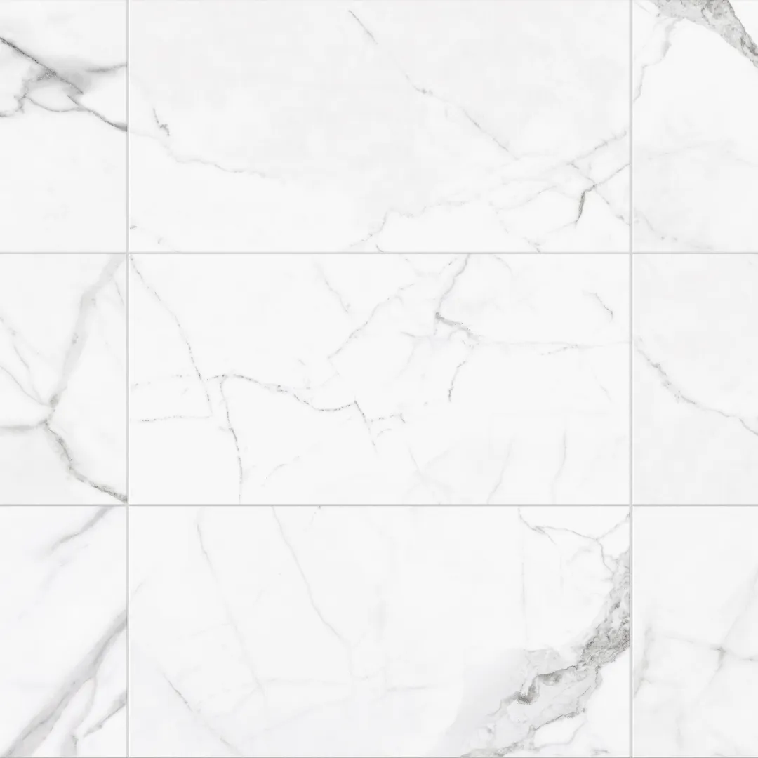 Satori Statuario 12-in x 24-in Polished Porcelain Marble-Look Floor and Wall Tile (1.93-sq ft per Piece), photo 9 of 12