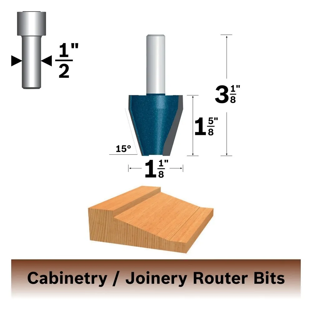 Bosch 1-1/8-in Carbide-Tipped Vertical Raised Panel Router Bit, photo 2 of 2