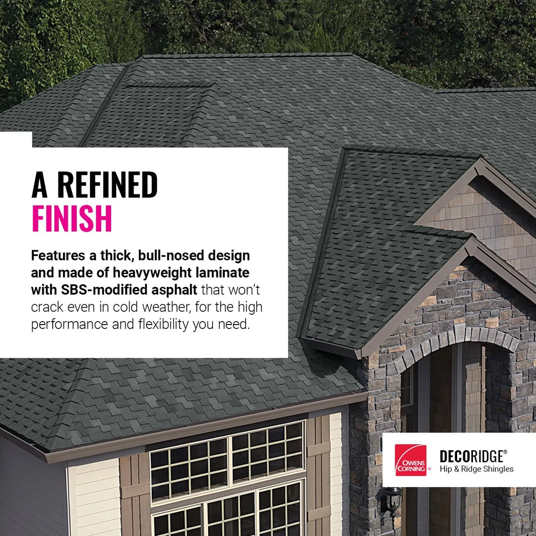 Owens Corning DecoRidge 10 in. Desert Tan Hip & Ridge Asphalt Shingles (20 Linear Ft. per Bundle), photo 2 of 8