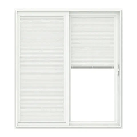150 Series Vinyl Sliding Patio Door with Blinds (72 × 80)