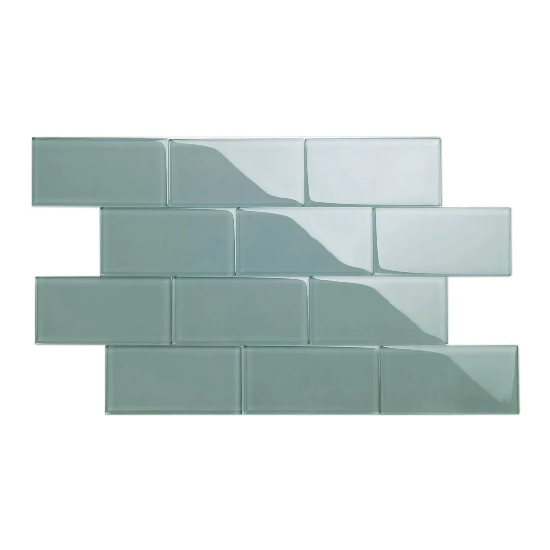Giorbello Classic Premium Slate 3-in x 6-in Glossy Glass Subway Wall Tile (5-sq. ft/ Carton), photo 2 of 7