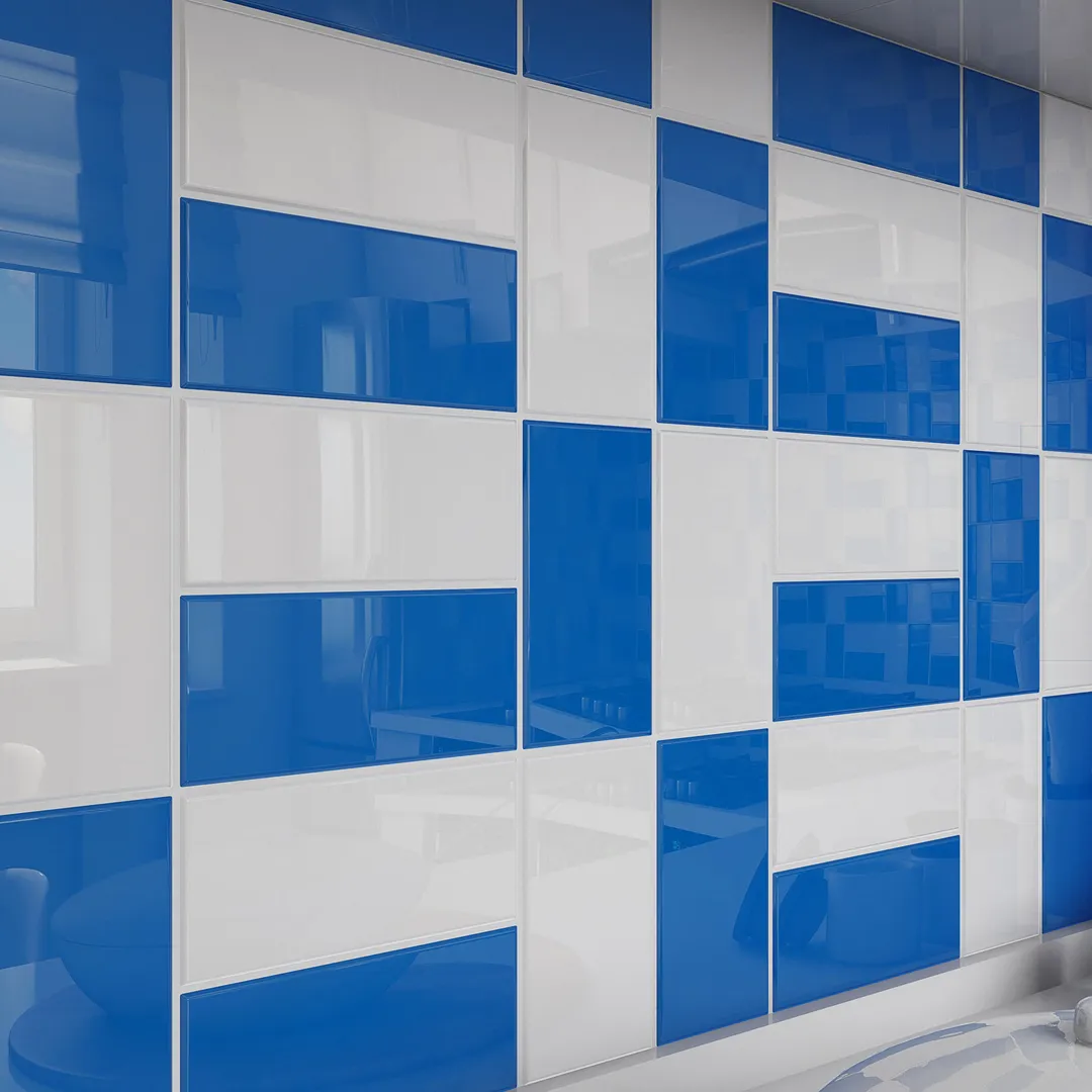 Giorbello Classic Premium Mediterranean Blue 6-in x 12-in Glossy Glass Subway Wall Tile (5-sq. ft/ Carton), photo 3 of 7