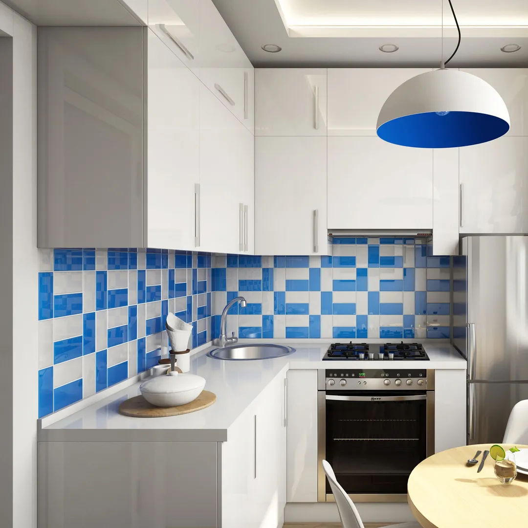 Giorbello Classic Premium Blue 3-in x 6-in Glossy Glass Subway Wall Tile (5-sq. ft/ Carton), photo 5 of 7