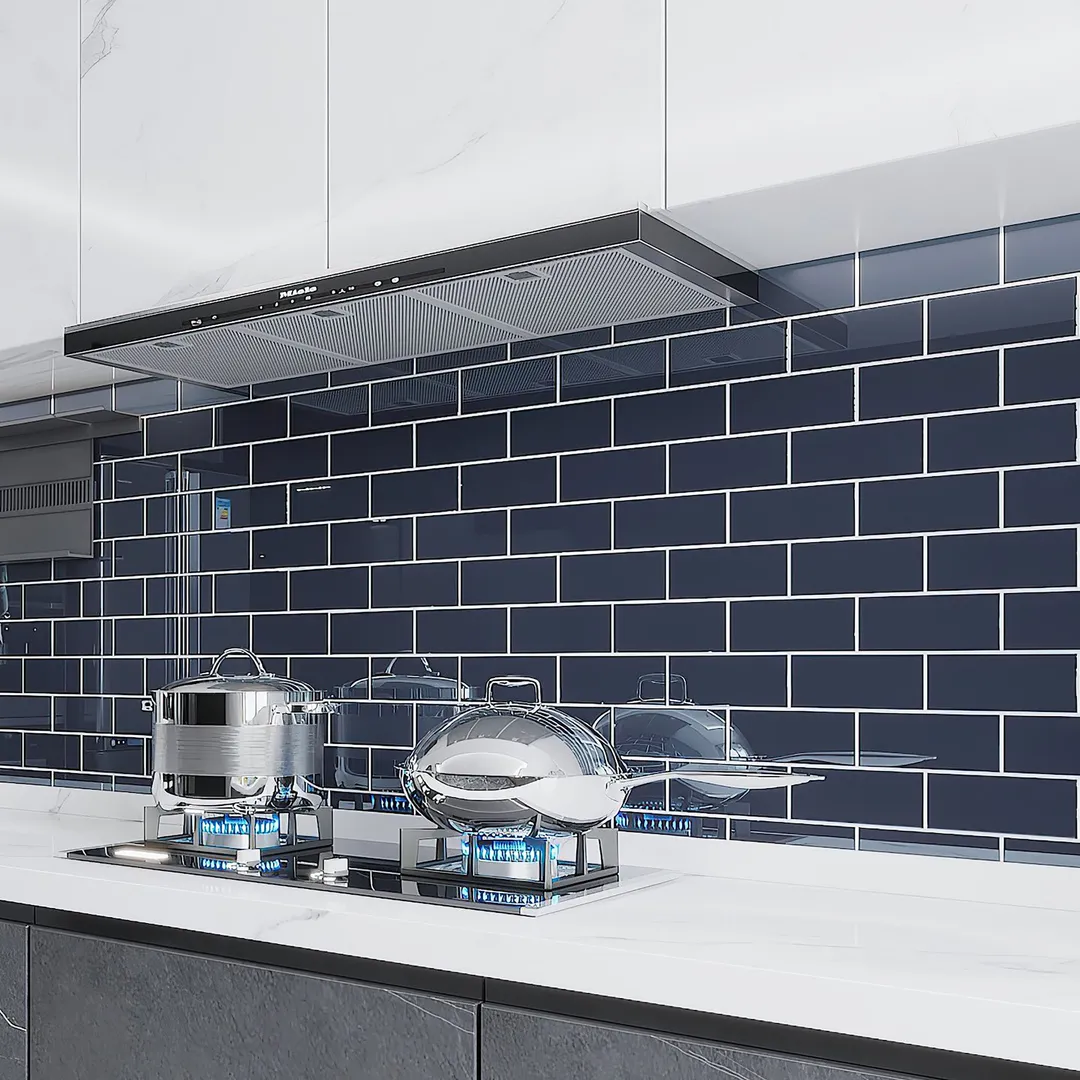 Giorbello Classic Premium Midnight Blue 3-in x 6-in Glossy Glass Subway Wall Tile (5-sq. ft/ Carton), photo 4 of 7