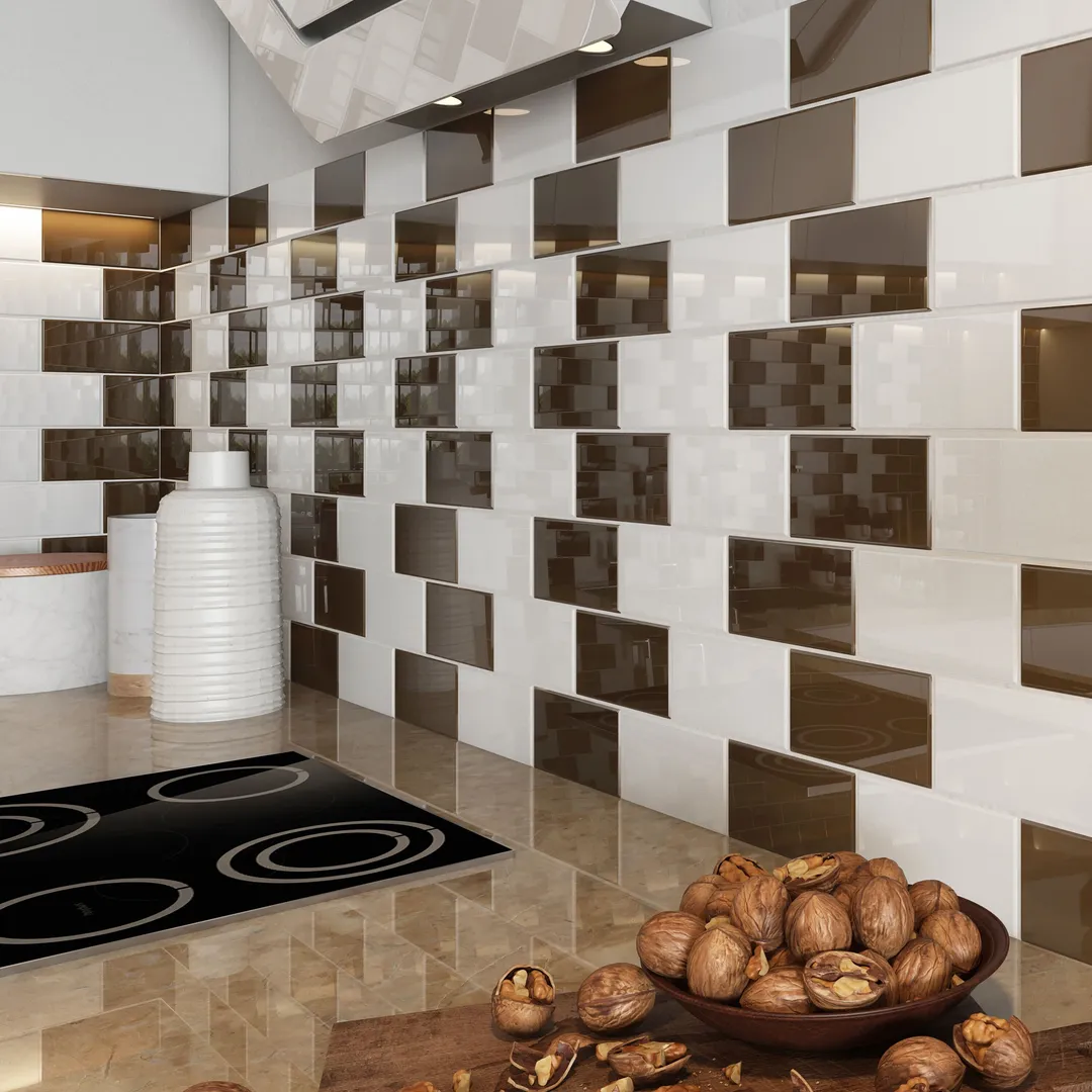 Giorbello Classic Premium Classic Brown 6-in x 12-in Glossy Glass Subway Wall Tile (5-sq. ft/ Carton), photo 5 of 7