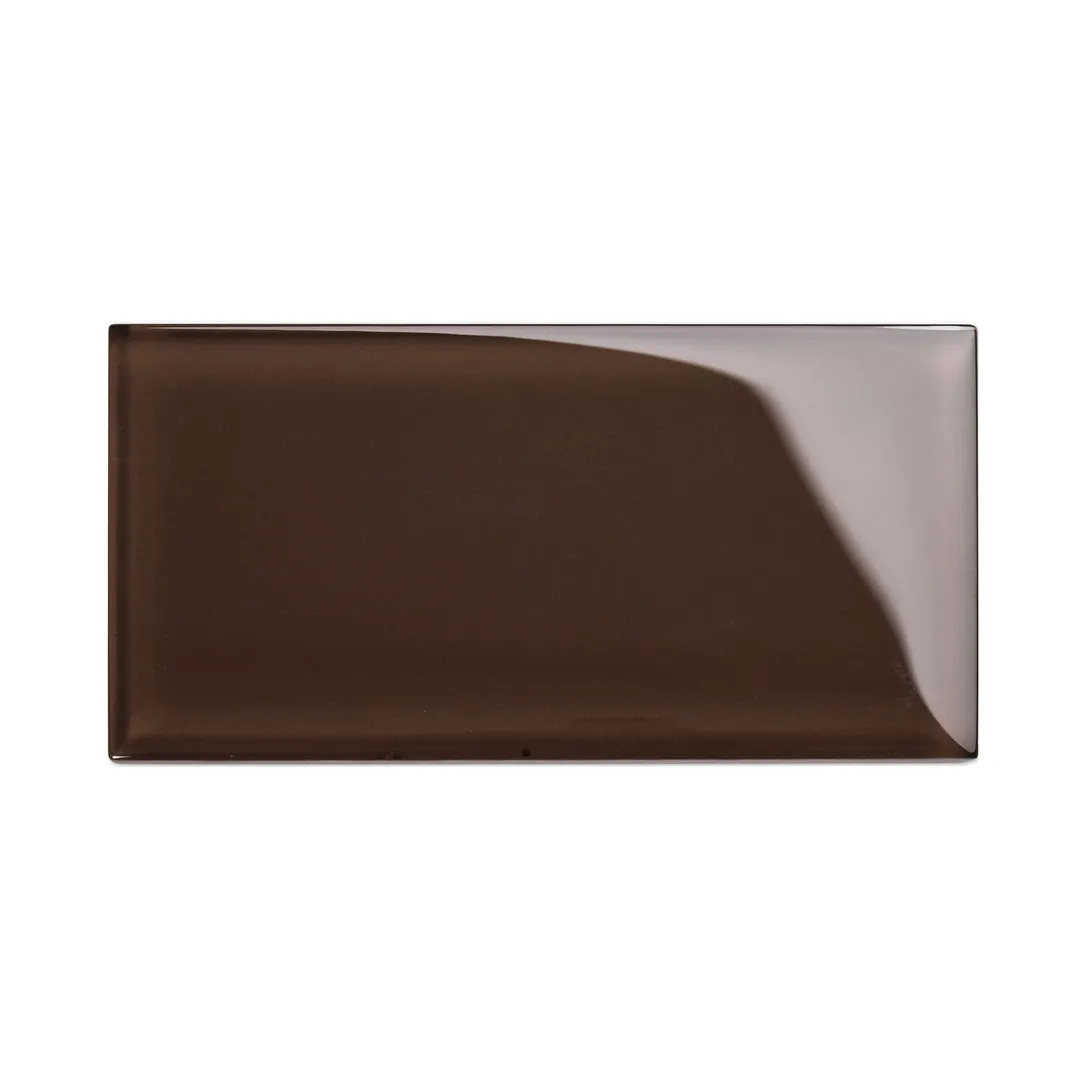 Giorbello Classic Premium Classic Brown 6-in x 12-in Glossy Glass Subway Wall Tile (5-sq. ft/ Carton), photo 7 of 7